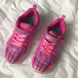Girls pink Skechers Size 11